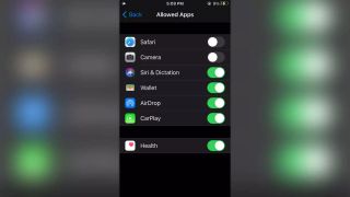 disabling camera and safari in dumb iphone settings