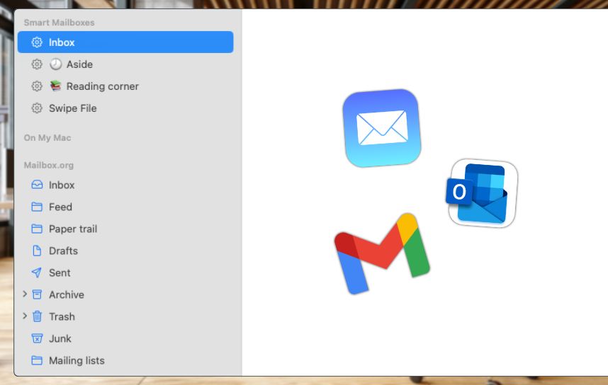 Minimalist email organization system with folders and filters