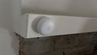 The Halo magnetically attached to a metal traverse in an office